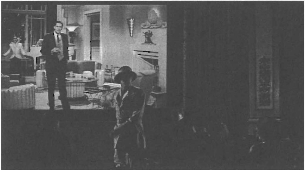 40 Cinema as door Figure 2.2 THE PURPLE ROSE OF CAIRO (US, 1984, Woody Allen) : the fiction entering the world of the spectators through the screen as semi-permeable membrane.