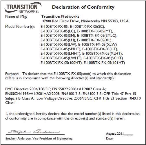 Compliance Information Declaration of Conformity FCC regulations This equipment has been tested and found to comply with the limits for a Class A digital device, pursuant to Part 15 of the FCC rules.