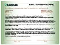General Cable s sole responsibility under this warranty will be to repair or replace, at its option and expense, any length of product found to be defective during either installation or normal or