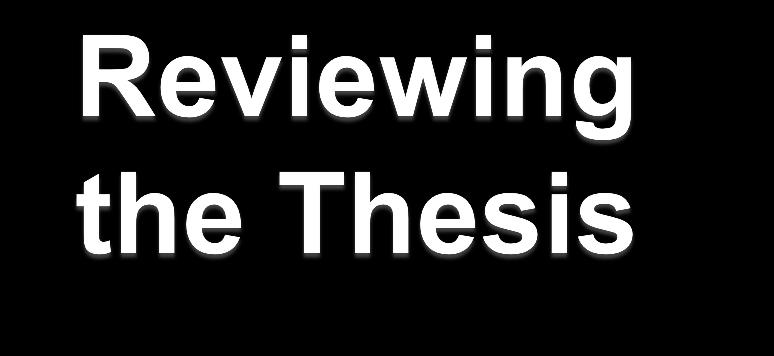 Thesis Comments A comment review. sheet will be created. No notes will be.