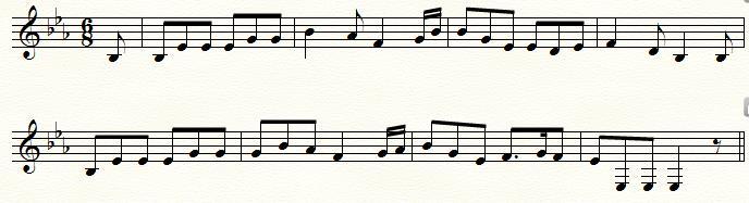Figure 1. W.A. Mozart, Horn Concerto, K. 417, mvt. 3, mm.1-8. 17 Figure 2. Vocal warm-up.