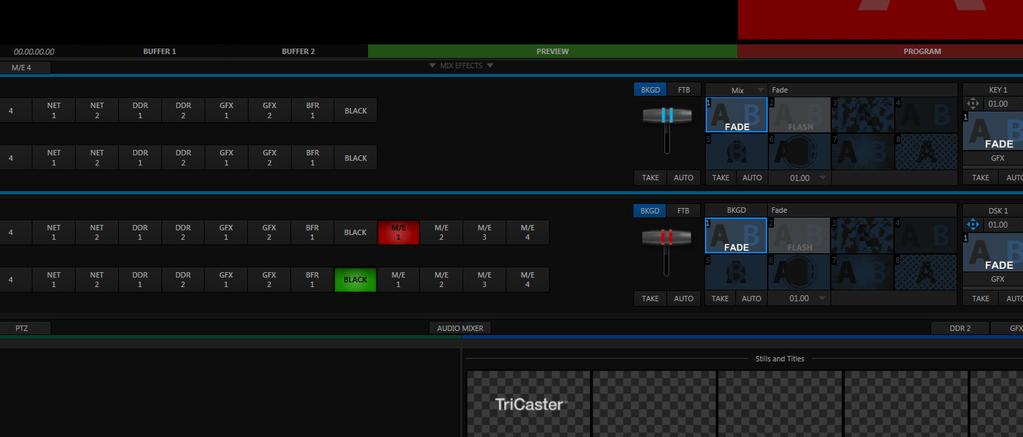 TriCaster Mini Go Make Your Show Guide 39 To the right of the video switcher, locate the TAKE button beneath the T-Bar Click the TAKE