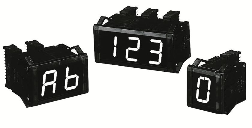 SC-N/SA Series 7 Segment Display Unit 7 SegmneDisplay Unit With High Bright Characters (SC-N : W32 H57mm, SA Series: W H22mm) Features Selectable decimal (0 to 9) or hexadecimal (0 to 9, A to F)