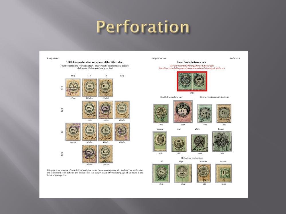 The variability of perforation is really shocking. Left is a study: on value of one issue has 12 kind of mixed perforation between 11 ½ and 13 ½.