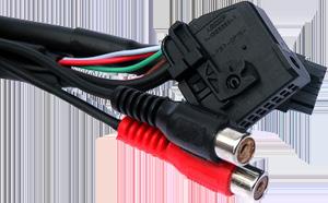 Connections: 1x A/V and 1x rear view camera input ; S-connection; reversing signal VW - MFD2/RNS2 Škoda - Nexus (Optional