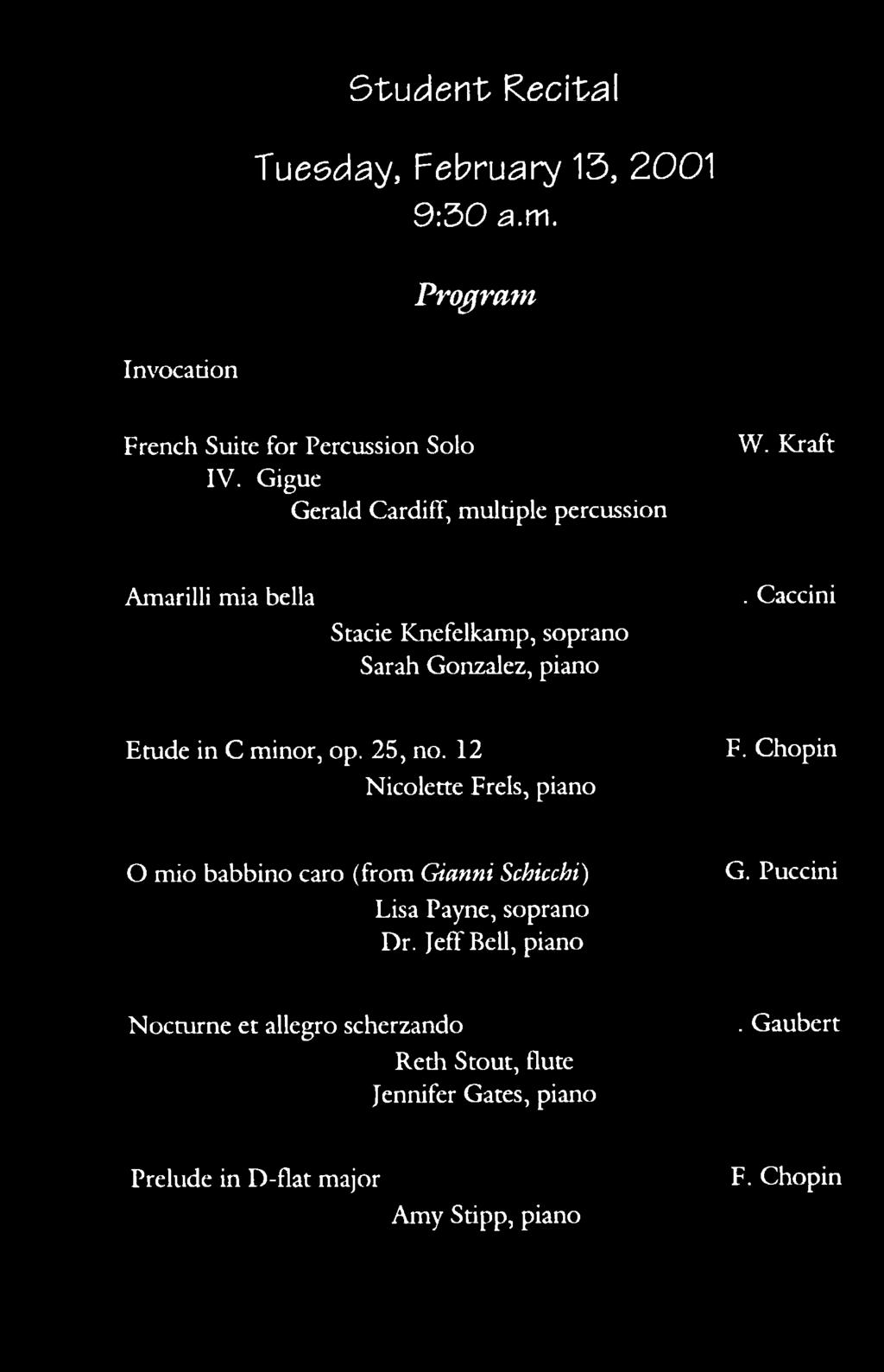 Caccini Etude in C minor, op. 25, no. 12 Nicolette Frels, piano F.
