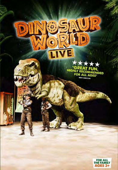 Dinosaur World Live Fri 6 - Sun 8 Jul Fri 4.30pm, Sat and Sun 11.00am and 2.
