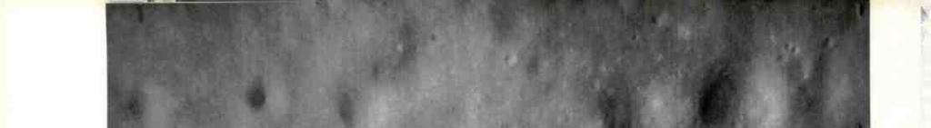 Lunar craters appear in this