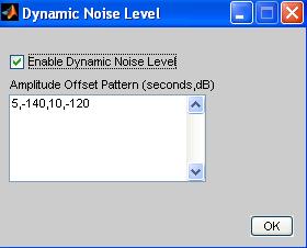 5.5.3.2 Dynamic Noise Level (Advanced) Click the Advanced button in the Change Noise Amplitude window that corresponds to the channel you wish to work with.