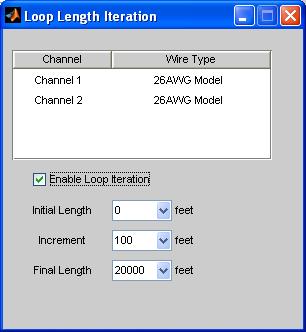 5.5.5 Loop Length Iteration The Loop Length Iteration function allows the user to automatically step through incremented line lengths for all channels on an AWG card.