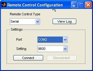 9.1.2 Connect Remote Computer to 4901 via RS-232 Connect the remote computer to the Model 4901 serial port. Click the (Remote Control Settings) icon.
