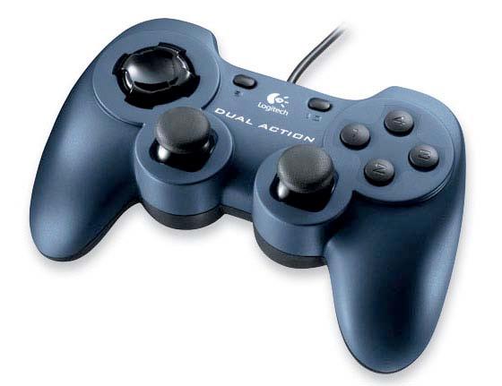 A dual-analog game controller 1. Logitech Dual Action USB Gamepad ($10 to $17) Logitech. All rights reserved. This content is excluded from our Creative Commons license.