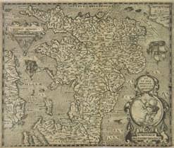 Ortelius (Abraham, Marchetti Pietro), Inghilterra, published Brescia, [1598], hand coloured engraved miniature map orientated to the west, 80 x 105mm, together with Langenes (Barent), Anglia,