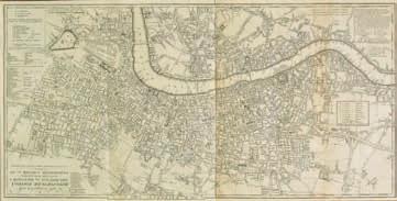 neat manuscript additions to map identifying points of interest, 615 x 990mm, framed and glazed James Howgego. Printed Maps of London, no. 42.