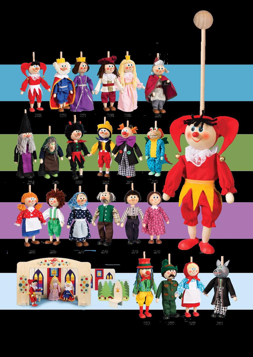 PUPPETS WITHOUT STRINGS Puppet theatre for 20 cm sizepuppets - 62