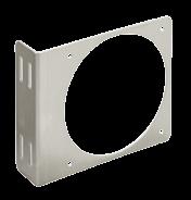 FAN BRACKETS Designed to provide easy mounting of compact axial fans on enclosure panels. Brackets can be used for general air circulation or to direct air at problem areas. All sizes are.100-in.
