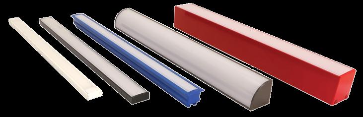 Channels have a thermally balanced design to ensure maximum cooling Channel covers protect LED tape lights Diffuser covers provide