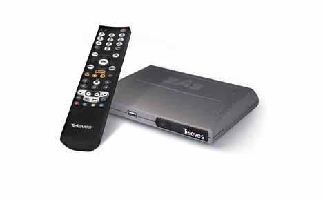 Domestic receiver (terrestrial) Terrestrial Digital Receiver zas Hbb QR-A00120 Hybrid receiver DTT (SD and HDTV) with internet connection through the standard HbbTV, a connection that allows the user