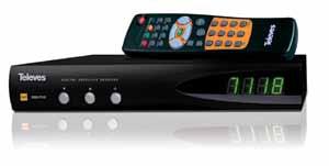 indivudual receiver (satellite) REF. 7118 Digital Satellite receiver RSD Satellite receiver ready to receive free to air channels. Equipped with three output types QR-A00078 u Vídeo components.