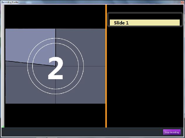 orange splitter bar, to either the left or right to adjust the relative sizes of the preview and the text in the teleprompt. This does not affect the size of the exported movie.