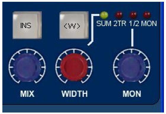 In Sum & Difference mode the standard stereo signal is converted into a mono common or sum signal on the left output and a mono difference signal on the right output.