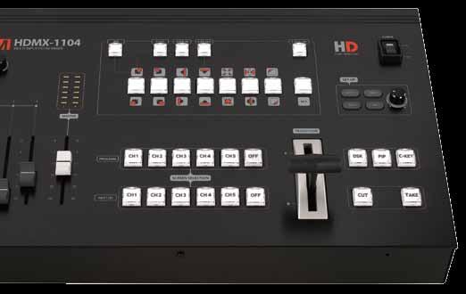 Outline The Inter-M is a multi-format HD, High-definition, video switcher, an audio mixer, frame synchronizer, and digital effect that supports 1080i/720p and formats.