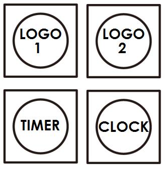 Keyboard Controls LOGO 1, LOGO 2, CLOCK and TIMER The SE-2800 has the ability to store six static logos and one dynamic logo.