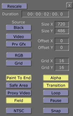 TUTORIAL #14: CUSTOM FX TRANSITIONS Using the same composition settings from the previous tutorial, and the Animator/Compositor software again, you can create custom transitions that load as FX.