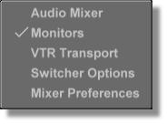 live audio mixing. You can access the audio mixer from the Panels button, located on the bottom right of the screen (Figure 3.