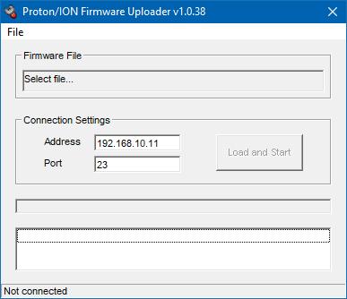 Updating The Firmware In Your Proton Using The Firmware Uploader For Windows To use the Proton/ION Firmware Uploader, simply launch the software.