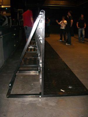 Hall Width: Depth (without stage): Balcony : Access to stage : Barricade : Distance from stage : Staircase : 20 m 10 m opened