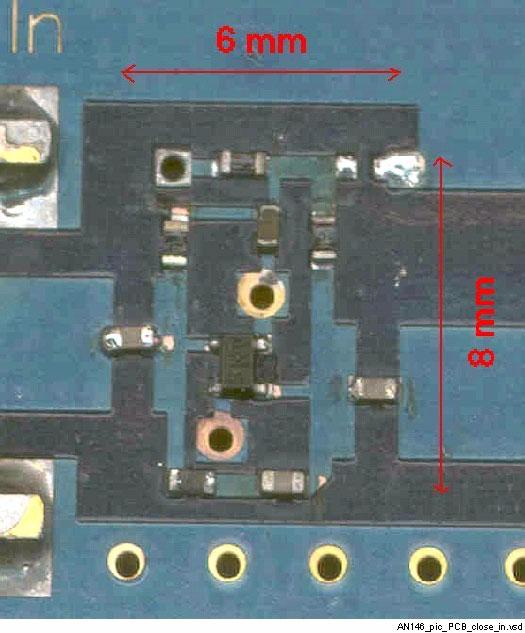 Scanned Image of PC Board, Close-In Shot.