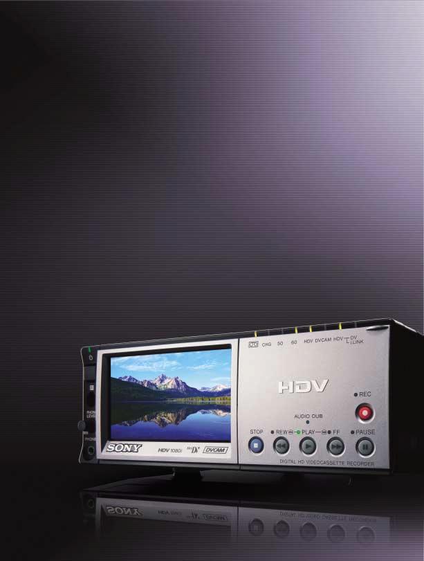 Opening New Opportunities for Cost-effective HD Productions the HVR-M10U HDV 1080i VTR Developed using the HDV 1080i specification of the HDV TM format, the HVR-M10U Digital HD Videocassette Recorder