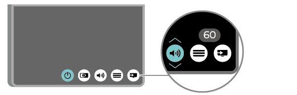 3 - Press up or down to adjust the volume or tune to the next or previous channel.