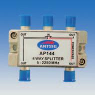 Use for digital TV applications. aged: Clamshell 4 Way F-connector splitter designed for proper splitting of TV signal with minimum interference and loss. Use for digital TV applications.