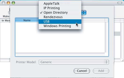 PASUL 2 Instalarea Driverului de Imprimantă Macintosh 4 Pentru utilizatorii de cablu de interfaţă USB Pentru utilizatorii de Mac OS X 10.2.4 sau mai avansat Conectarea imprimantei la computerul Macintosh şi instalarea driverului 1 Faceţi clic pe Instalare Driver de Imprimantă de pe ecranul meniului.