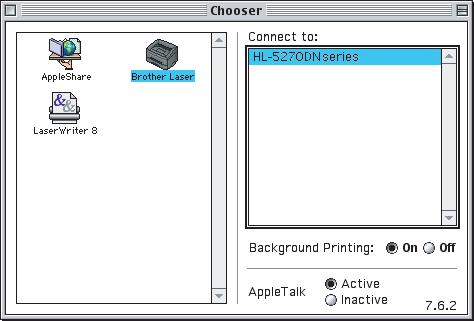 PASUL 2 Instalarea Driverului de Imprimantă Macintosh 5 Asiguraţi-vă că întrerupătorul imprimantei este în poziţia pornit. 7 Faceţi clic pe pictograma Brother Laser.