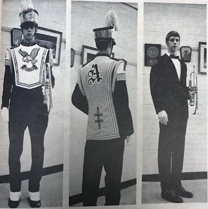 1970s New band uniforms chosen.