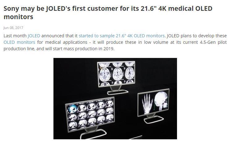 Will we see more OLED monitors for medical image display soon?