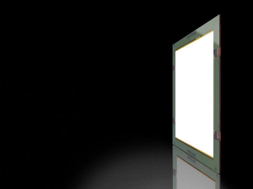 OLEDs A new perception of light Rather than a beam emerging from a single light-emitting point, light coming from the larger surface provides pleasant, uniform illumination.