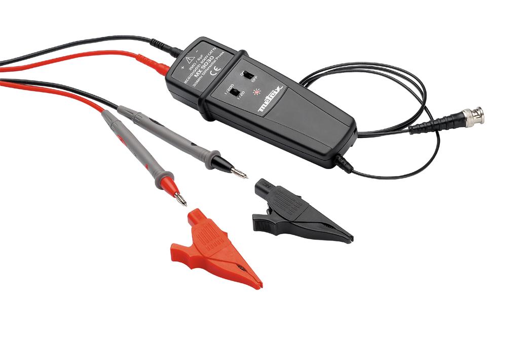 Bandwidth 30 MHz or 50 MHz Mains or battery power supply (depending on model) 2 presentation models: Laboratory case or hand-held wrist strap version Range of differential input voltages from ± 0.