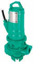 Submersible sewage pumps with macerator Series description Wilo-Drain MTC Equipment/function Heavy-duty version made of cast iron External macerator Unimpeded flow to the impeller Maceration of