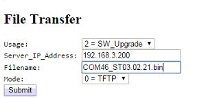 To use the single card upgrade method, go to the File Transfer section of the Advanced Tune page. See Figure 64 below.
