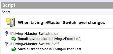 If you use the 1 Fader version of the driver we also enable you to save and recall the last color.