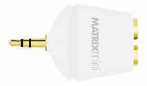 MATRIXmini Mini Headphone Splitter Cable MP3 AUDIO LENGTH 7 inches MINI-Y-ST-MFF PE dielectric insulation (aluminum Mylar foil + directional ground) 3.