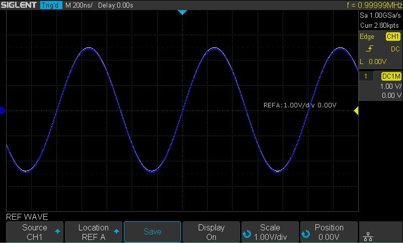 To Adjust REF Waveform Display 1. Please refer to the To Display REF Waveform above to display the desired reference waveform. 2.
