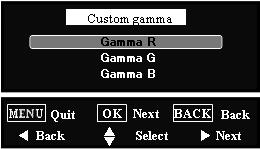 Image Adjustment Dynamic gamma Set the level for Dynamic gamma correction. Select from the following options: Off..... Disable dynamic gamma correction Low.... Small correction Mid.