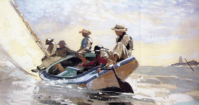Winslow Homer, Sailing the Catboat,