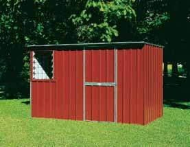 82m in Heritage Red with optional Louvre Window $765 3. Flat Roof EasySHED 1.50 x 1.