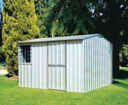 1. Gable Roof EasySHED 3.00 x 3.00 x 2.10m Zinc-aluminium with optional Louvre Window $645 2. Gable Roof EasySHED 3.75 x 3.00 x 2.10m in Wheat with optional Louvre Window and 1.